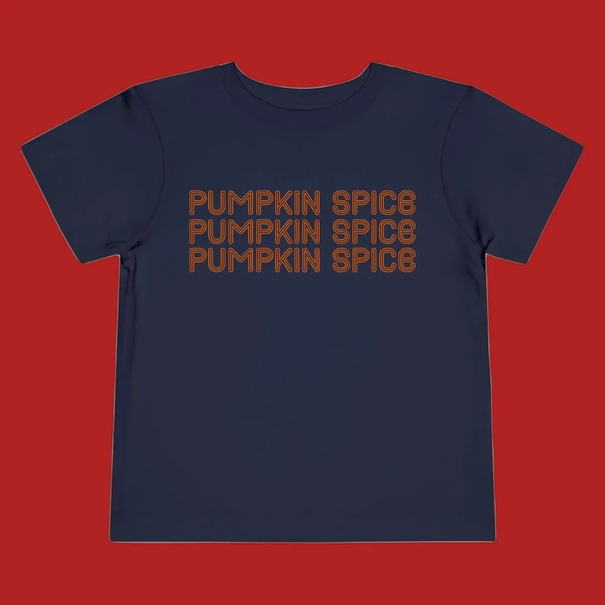 Orange "Pumpkin Spice" text pattern on dark and light backgrounds.