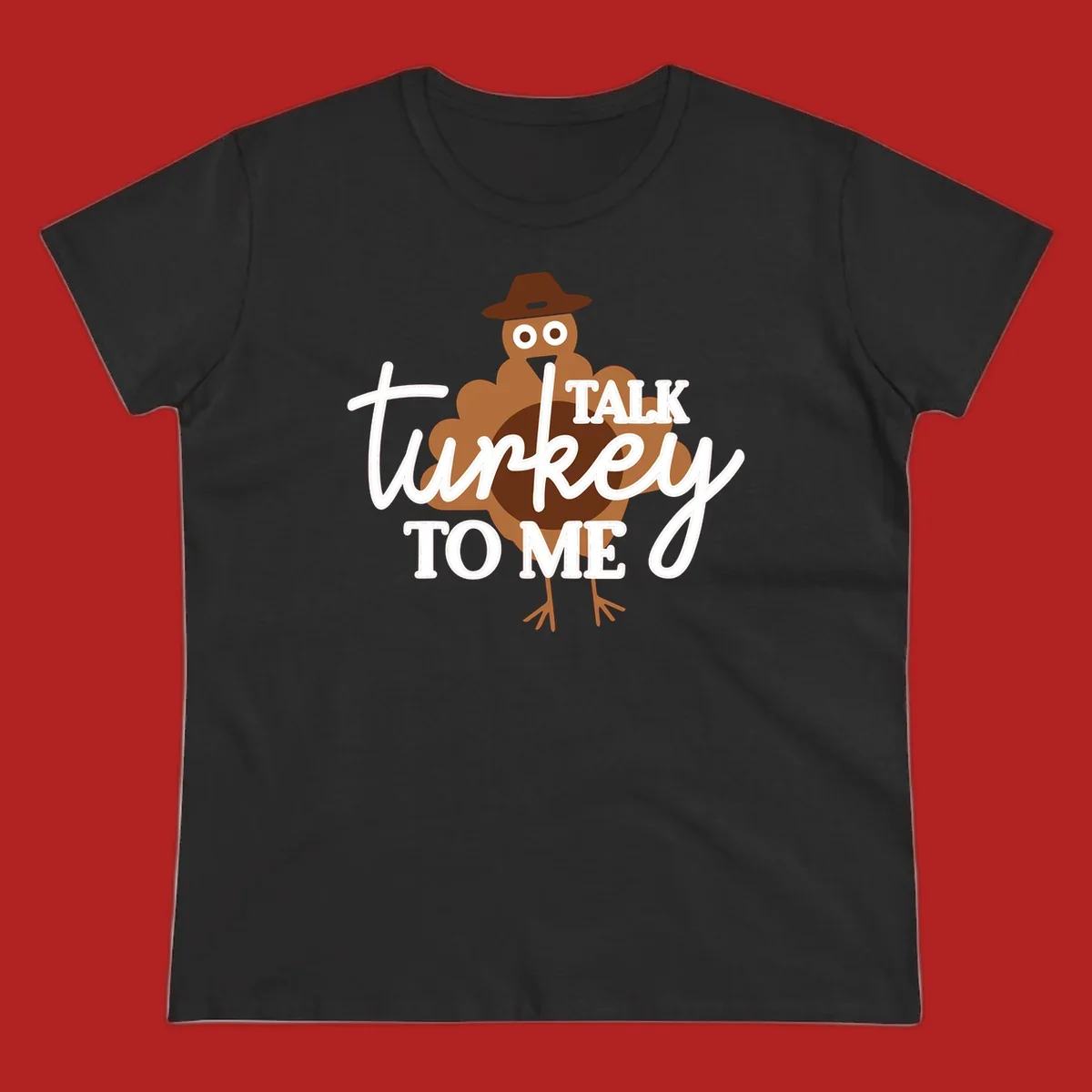 Talk turkey to me thanksgiving turkey illustration with text