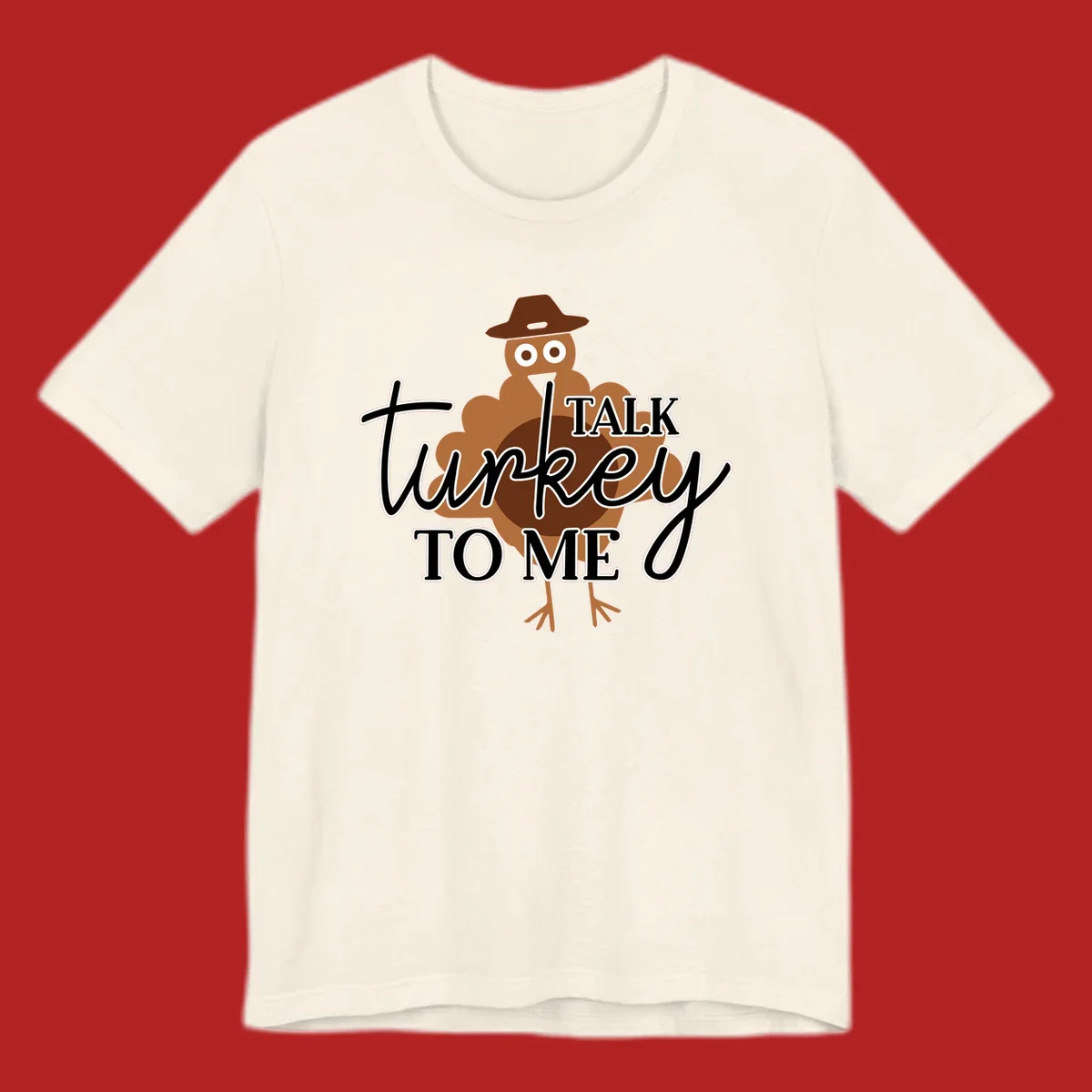 Talk turkey to me thanksgiving turkey illustration with text