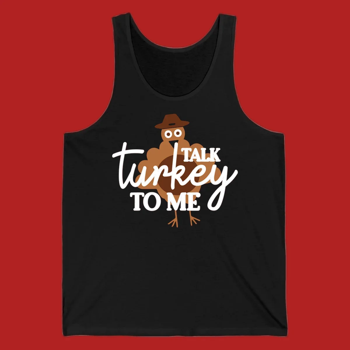 Talk turkey to me thanksgiving turkey illustration with text