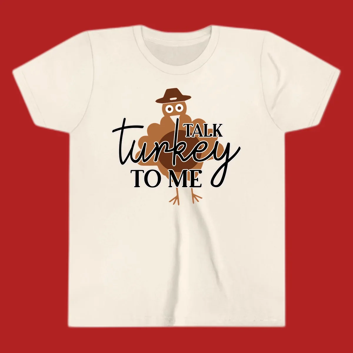 Talk turkey to me thanksgiving turkey illustration with text