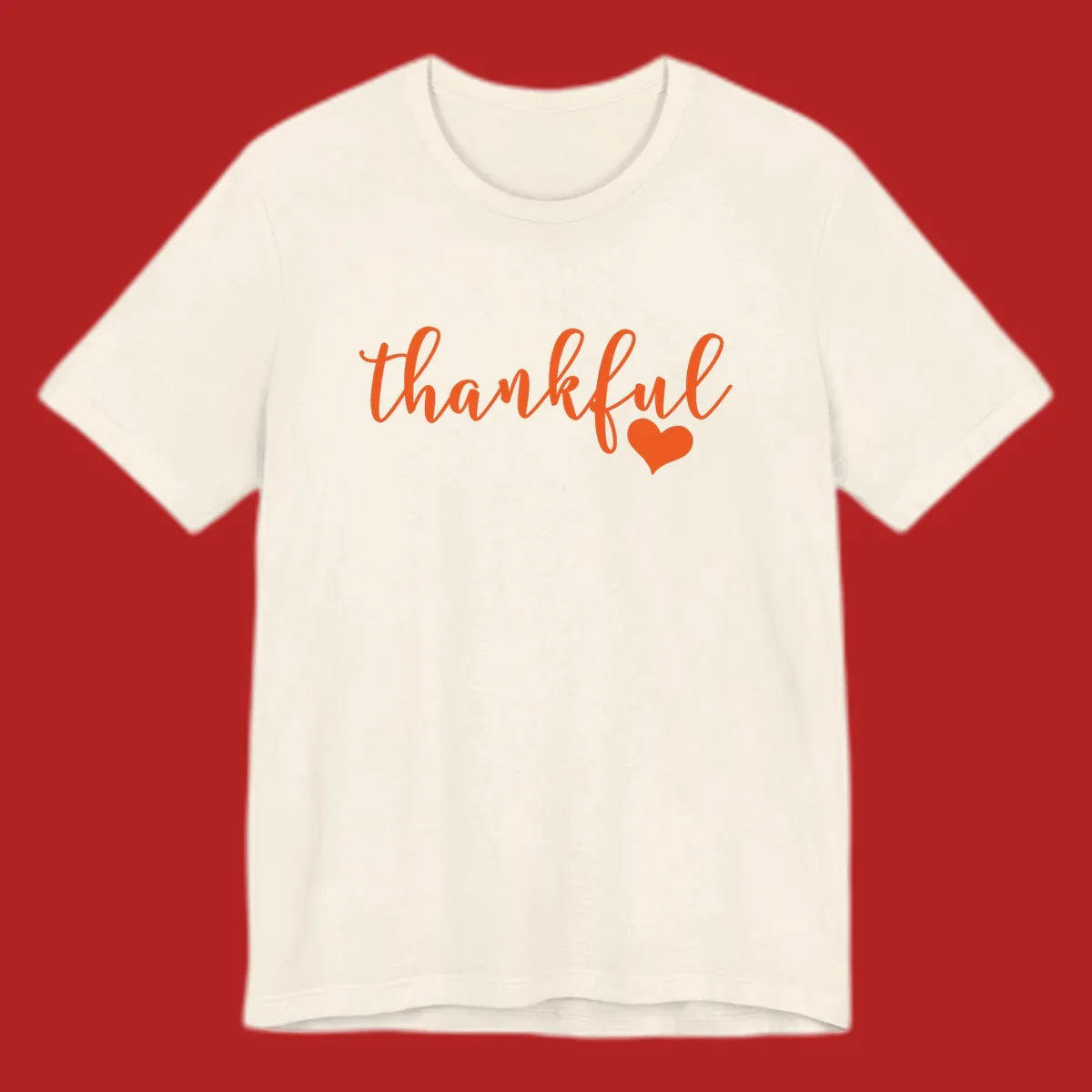 Orange script text 'thankful' with a heart accent, thankful-heart-script.