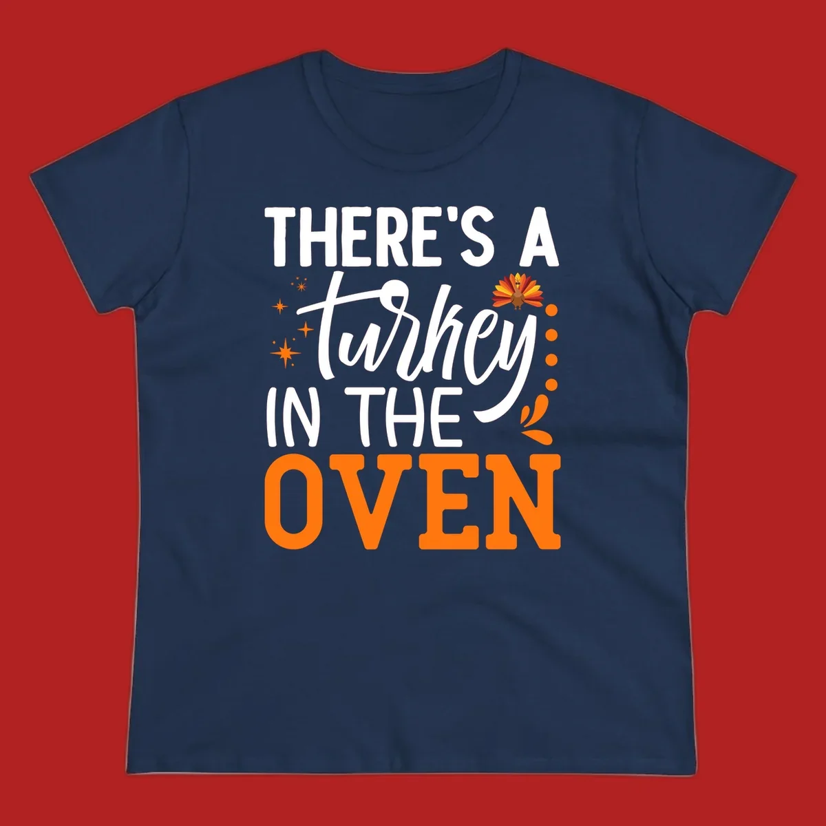 Thanksgiving turkey oven pregnancy announcement with text and illustrations. Primary keyword root: thanksgiving-turkey-oven-pregnancy