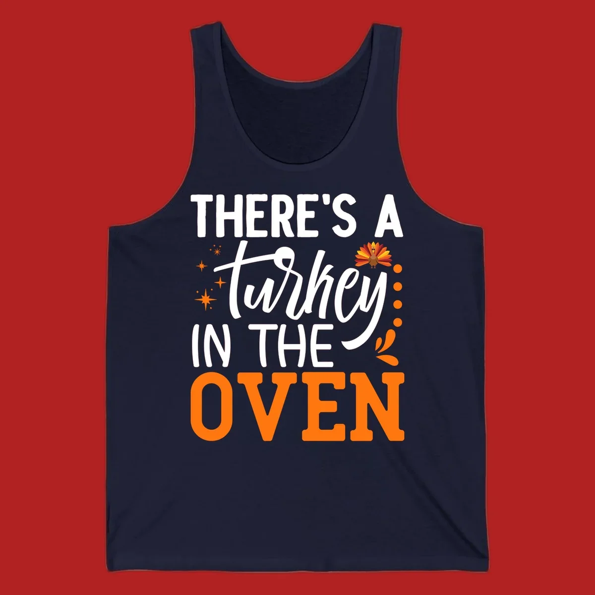 Thanksgiving turkey oven pregnancy announcement with text and illustrations. Primary keyword root: thanksgiving-turkey-oven-pregnancy