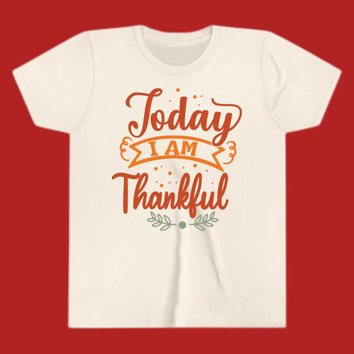 Today I Am Thankful Thanksgiving grateful typography design