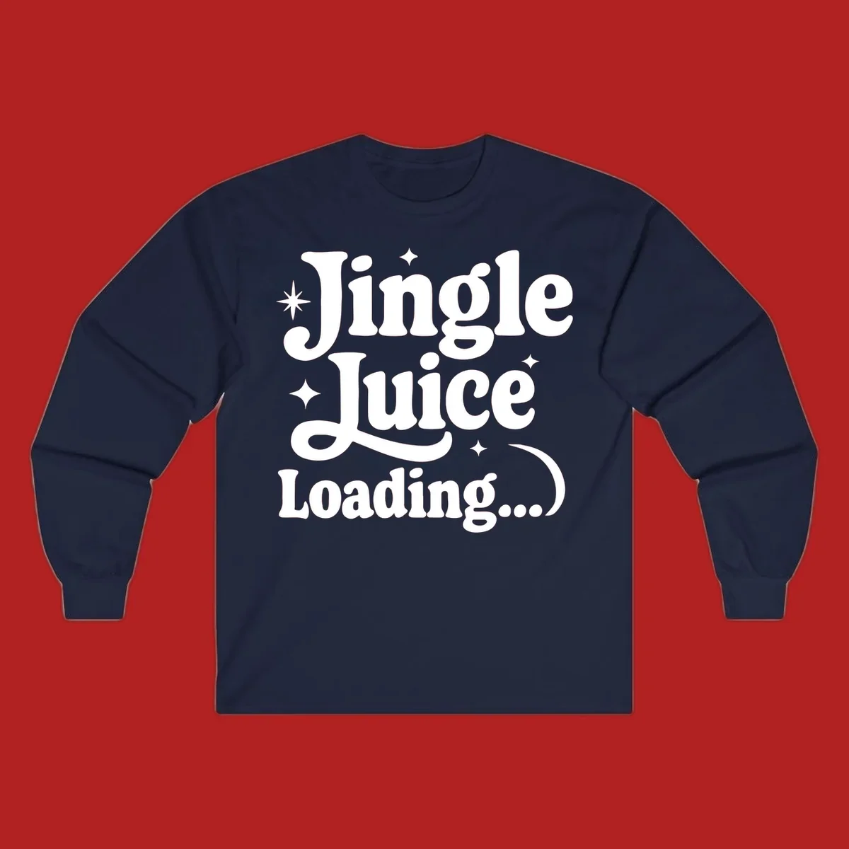 Jingle Juice Loading text with stars in a retro font.