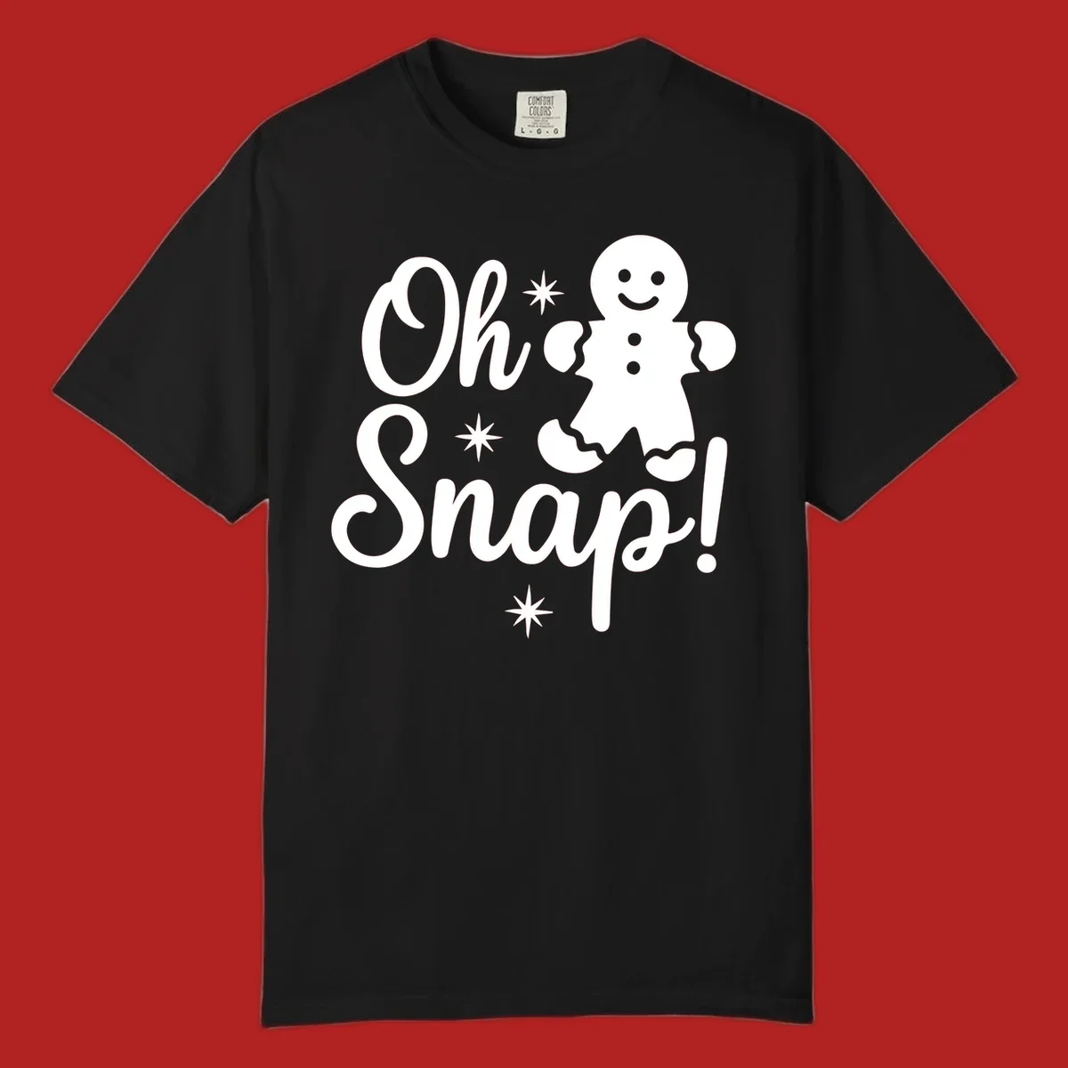 Oh Snap gingerbread man holiday graphic