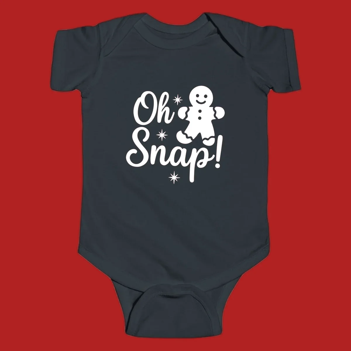 Oh Snap gingerbread man holiday graphic