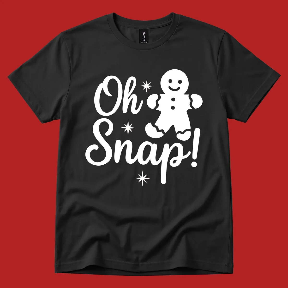 Oh Snap gingerbread man holiday graphic