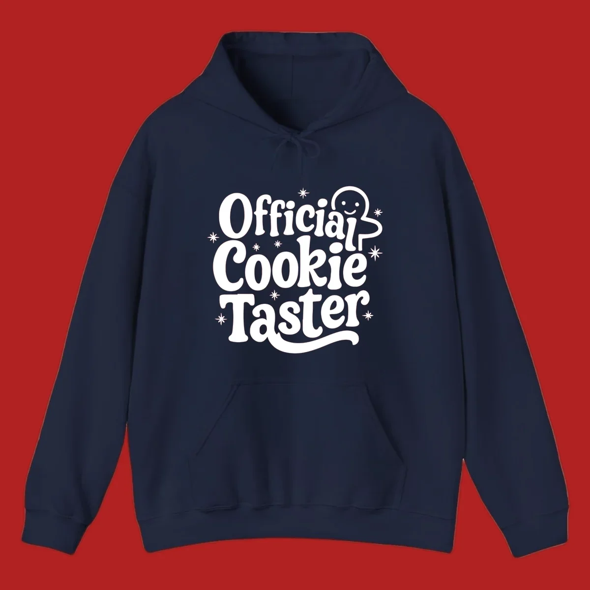 Official Cookie Taster gingerbread man design with stars