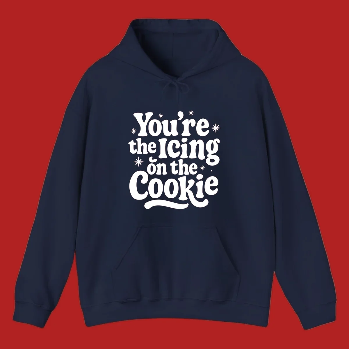 Retro typography design with stars that reads "You're the Icing on the Cookie".
