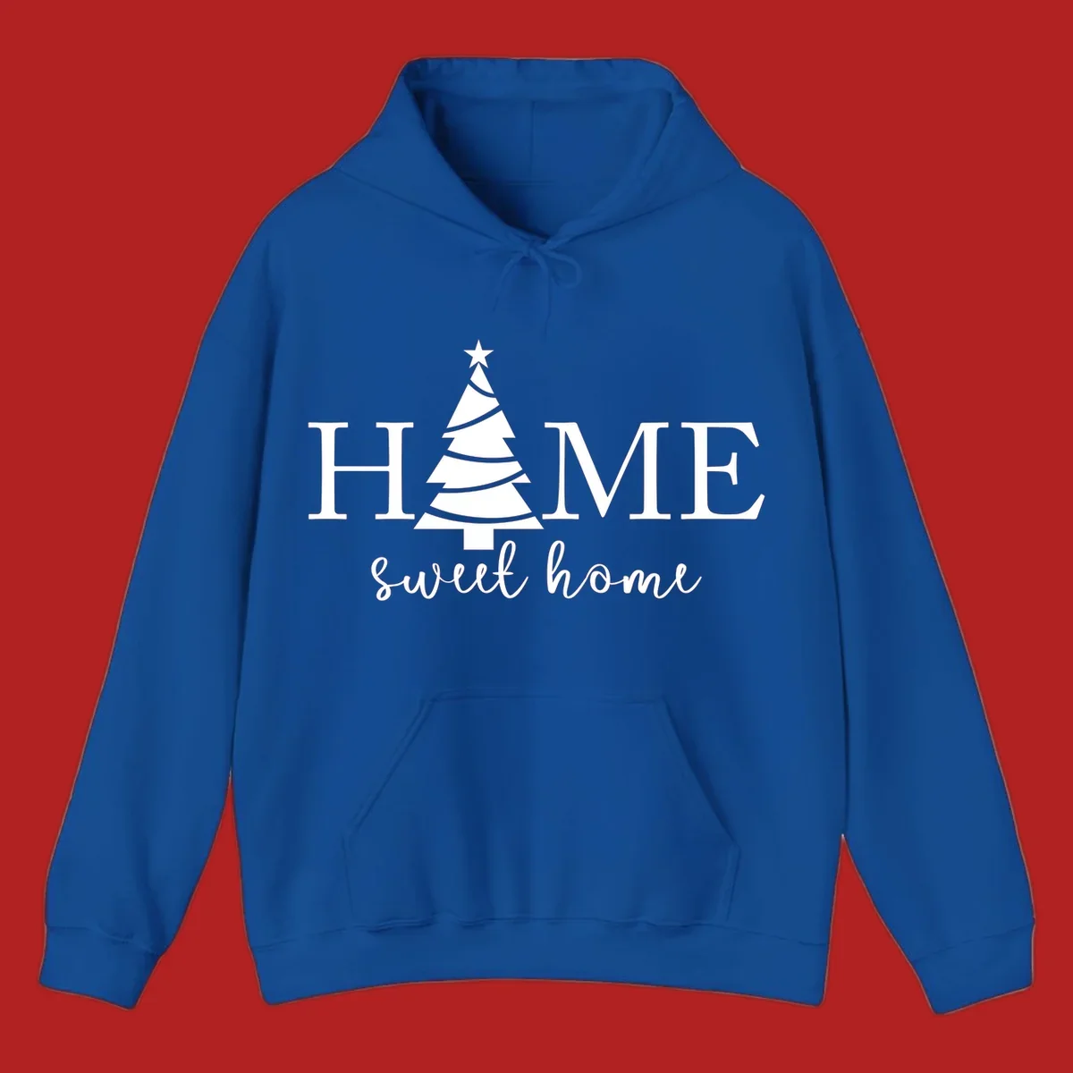 Home sweet home christmas tree graphic design