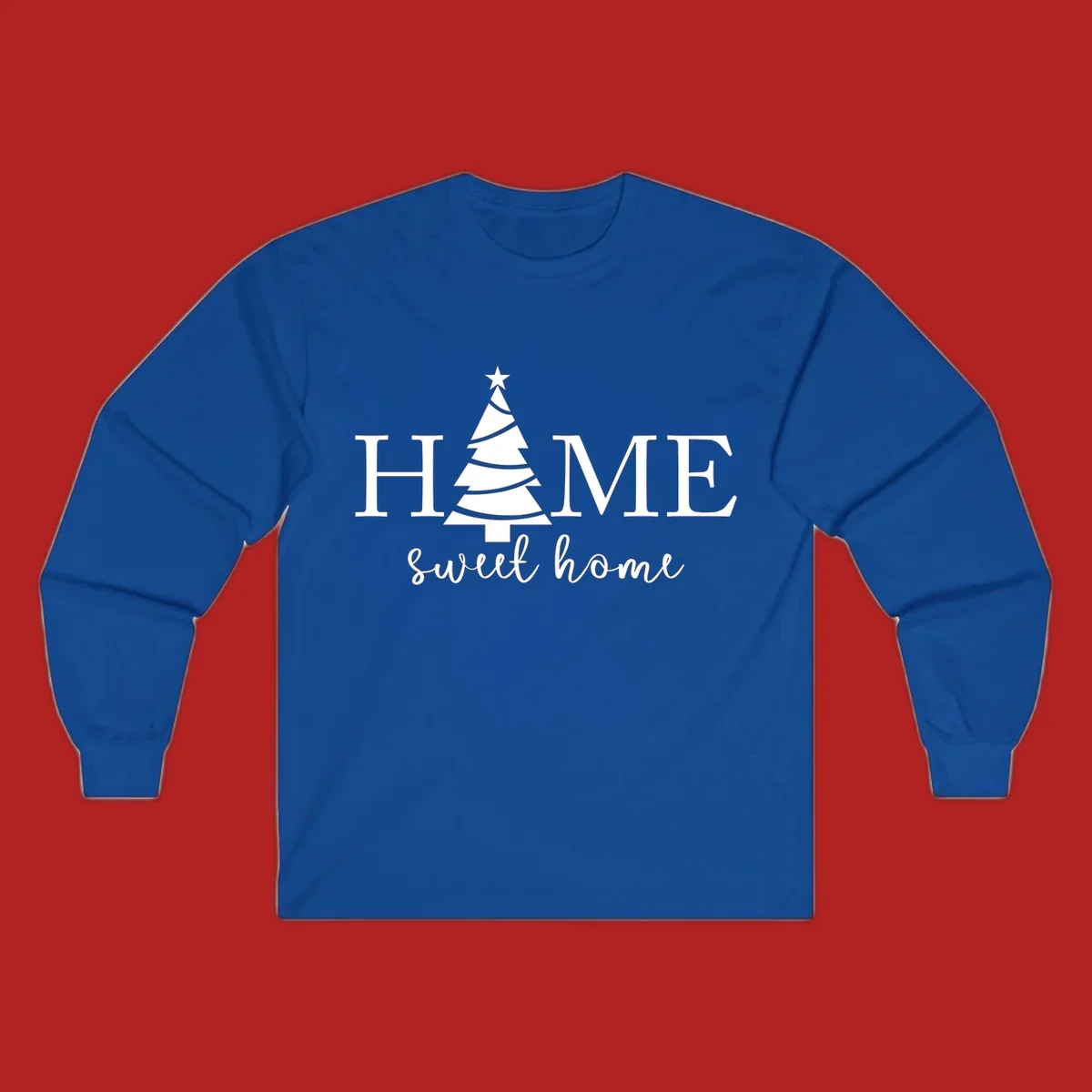 Home sweet home christmas tree graphic design