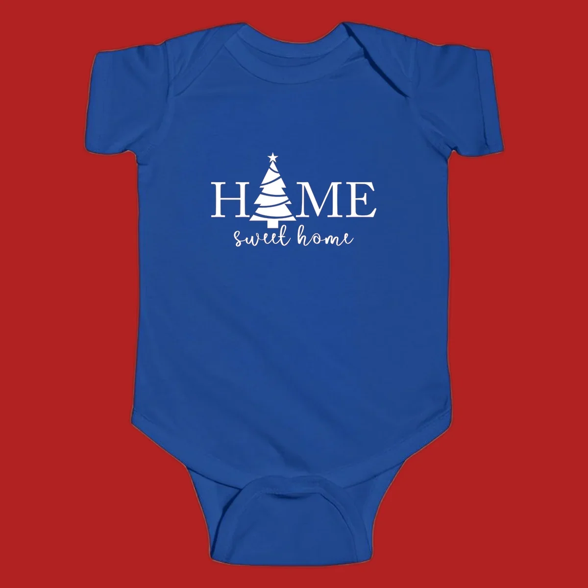 Home sweet home christmas tree graphic design