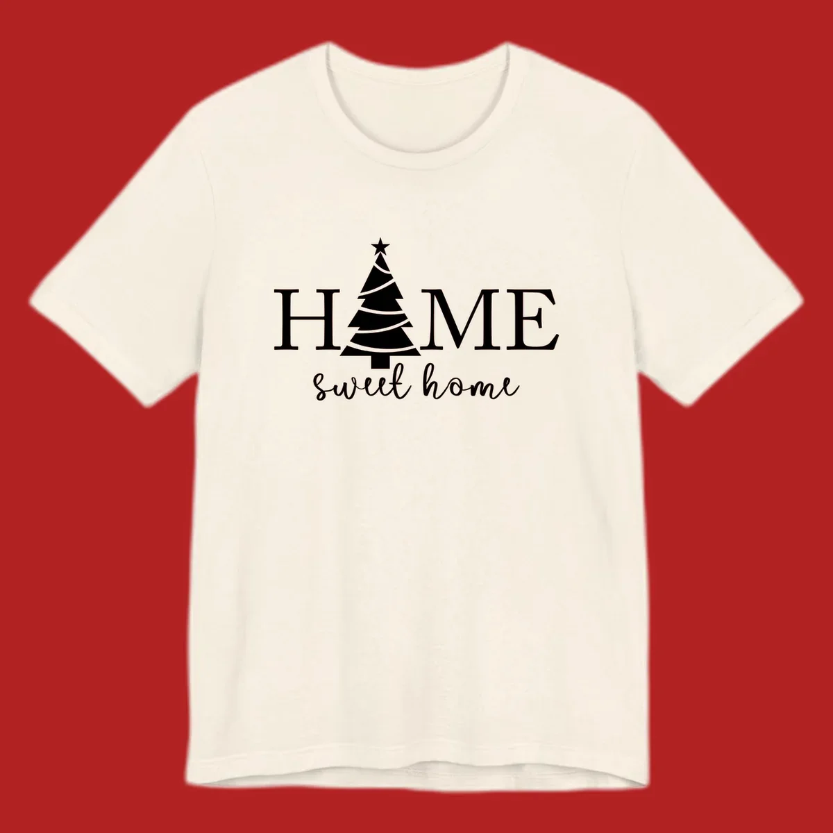 Home sweet home christmas tree graphic design