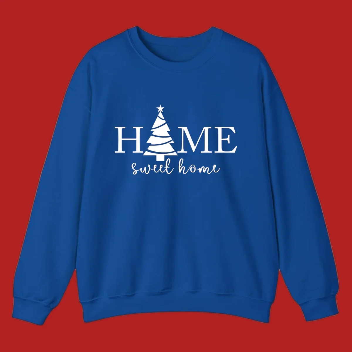 Home sweet home christmas tree graphic design