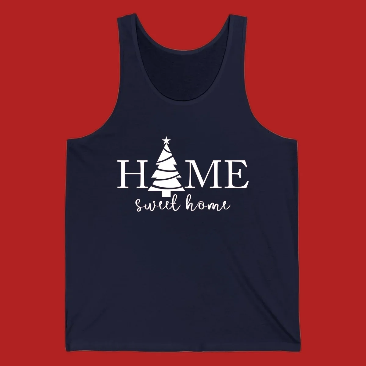 Home sweet home christmas tree graphic design