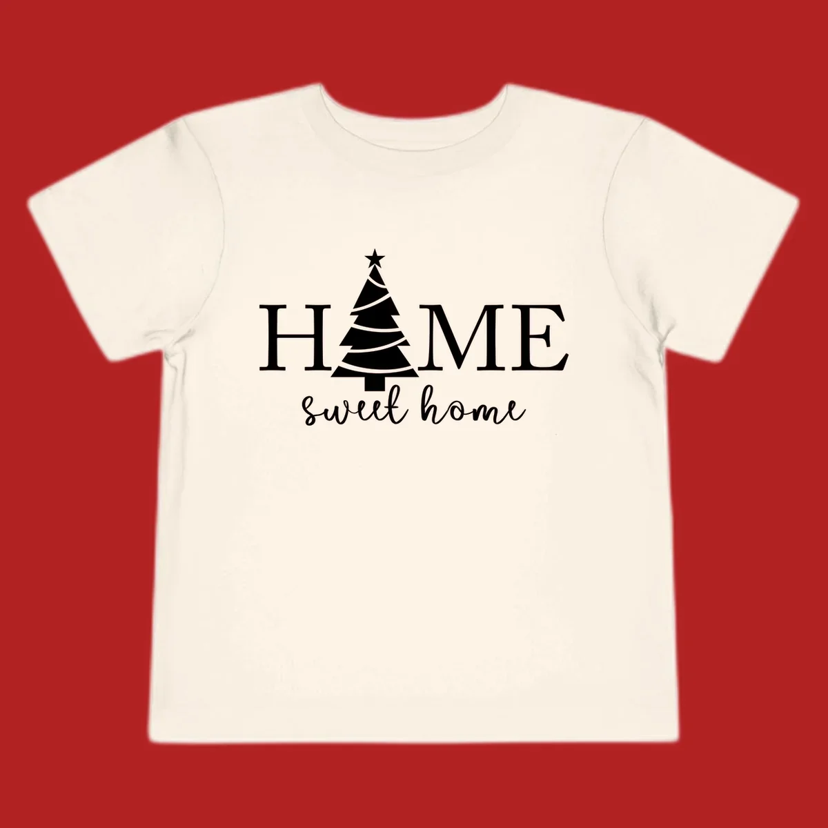 Home sweet home christmas tree graphic design