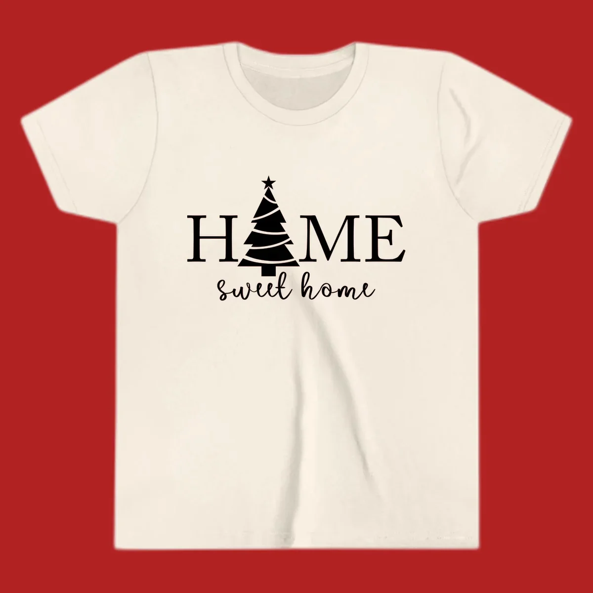 Home sweet home christmas tree graphic design