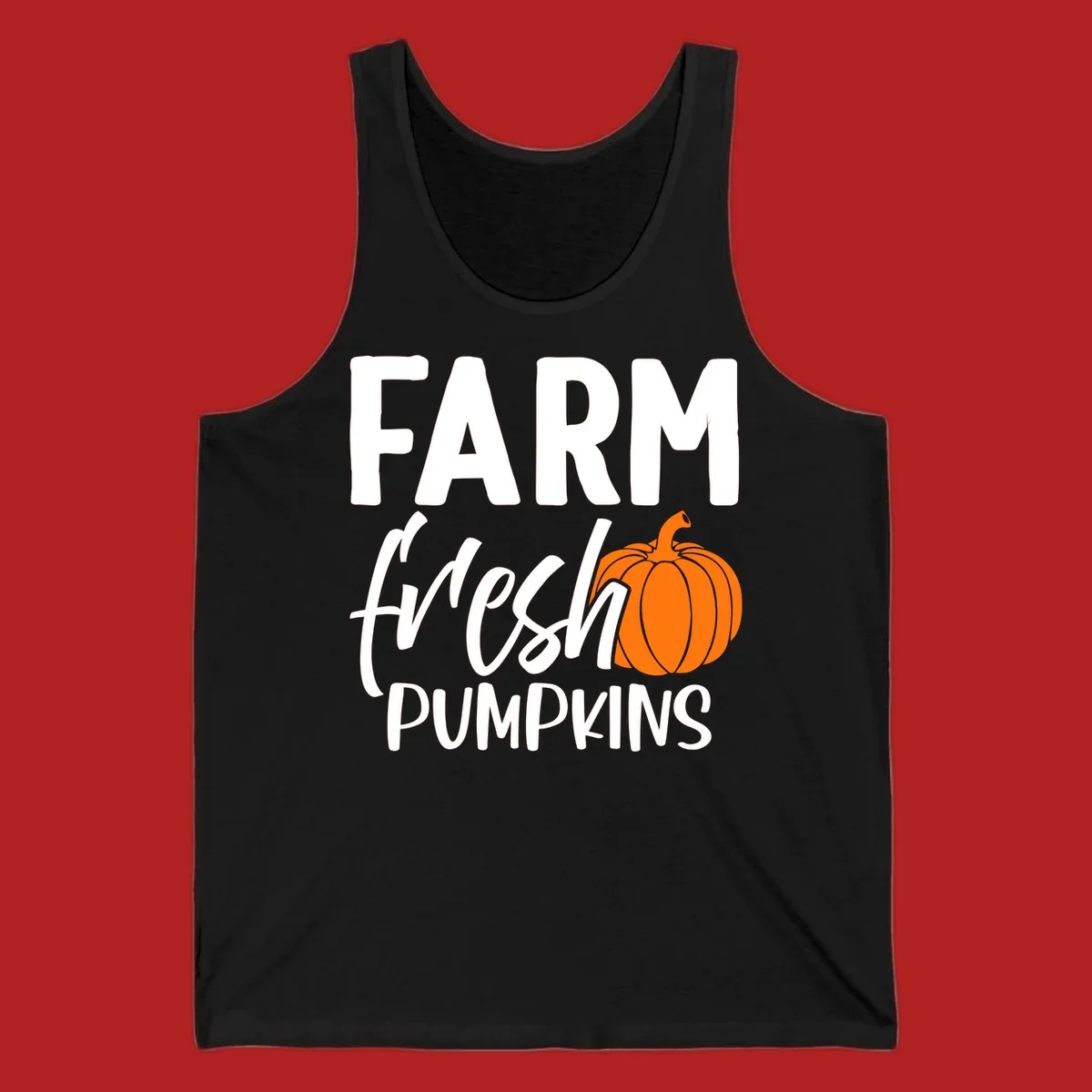 Farm fresh pumpkins text with illustration. Primary keyword root: farm-fresh-pumpkin.