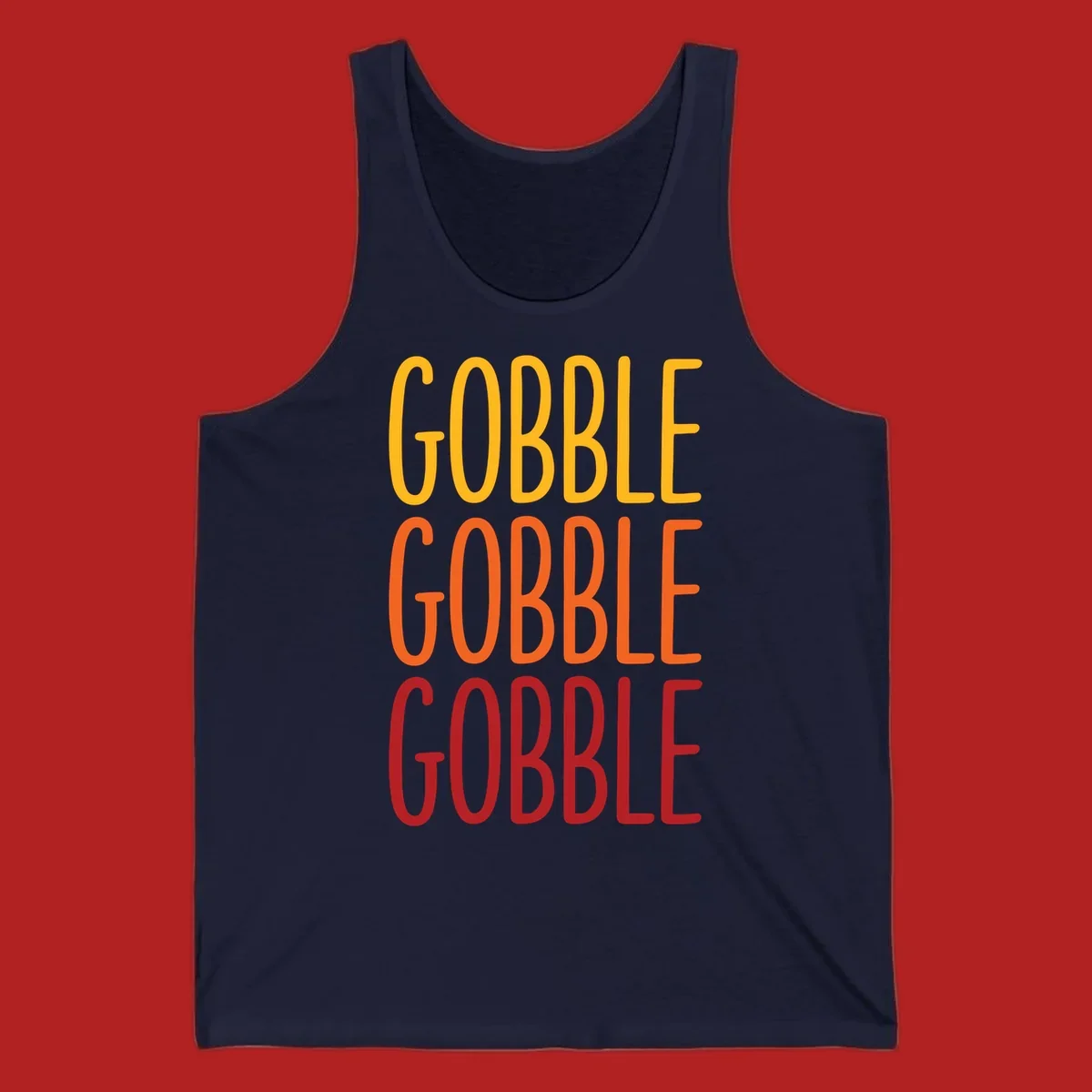 Gobble Gobble Thanksgiving Text Design in warm fall colors.