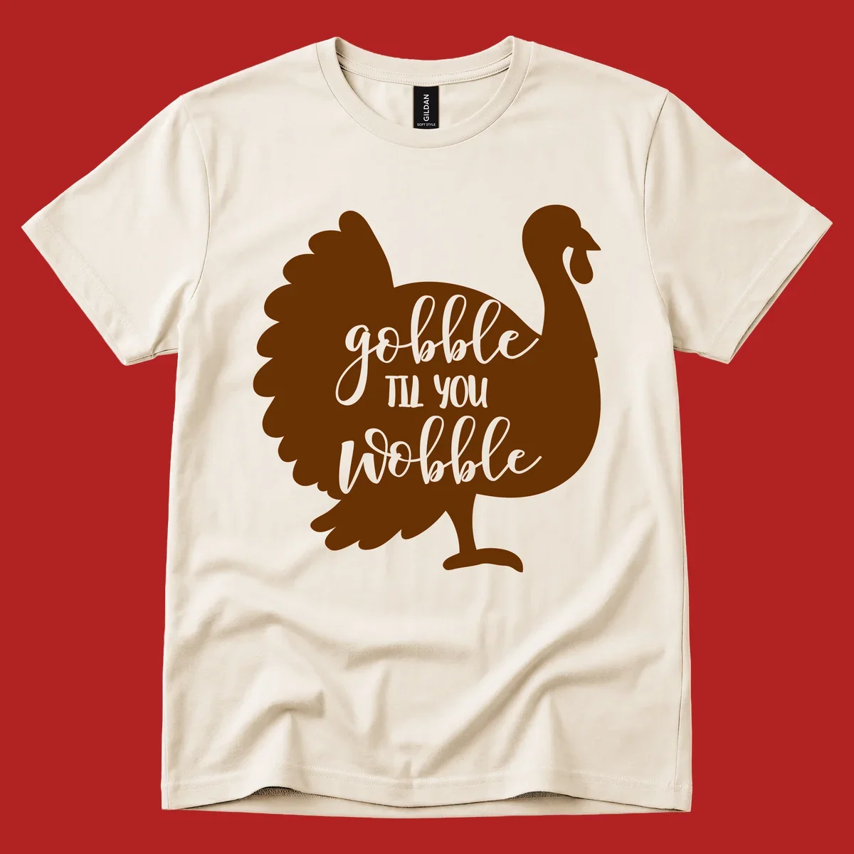 Gobble til you wobble turkey thanksgiving graphic