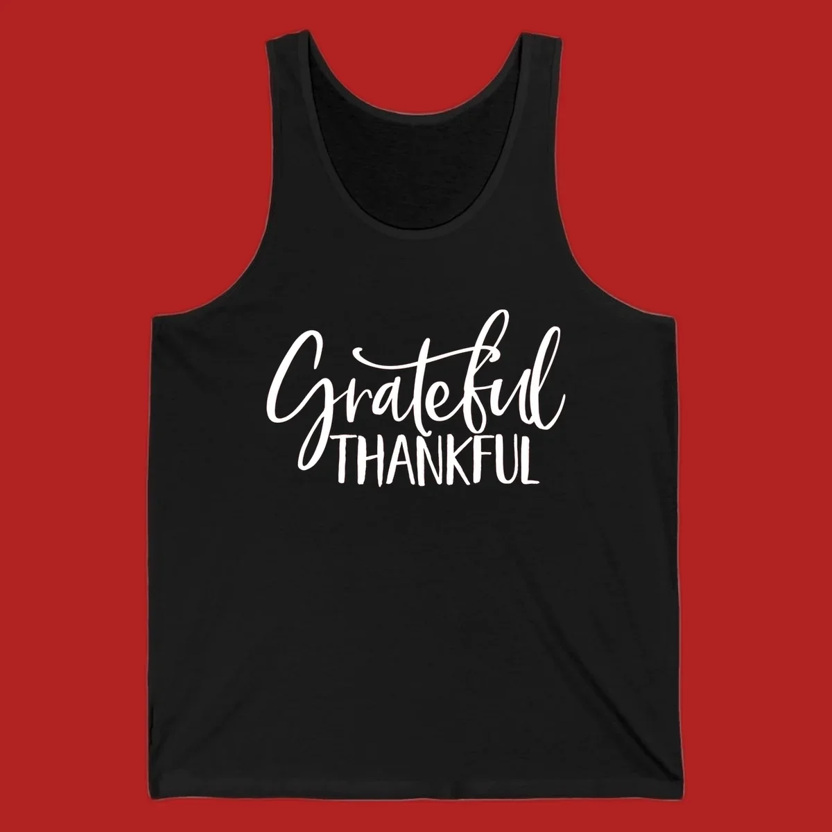 Grateful and Thankful text in white script and block fonts. grateful-thankful-script.