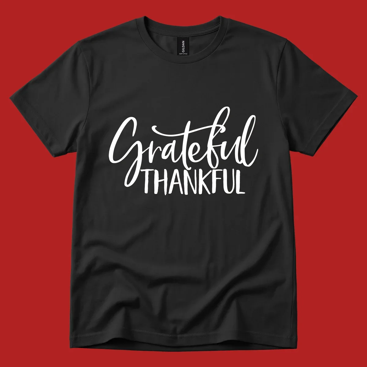 Grateful and Thankful text in white script and block fonts. grateful-thankful-script.