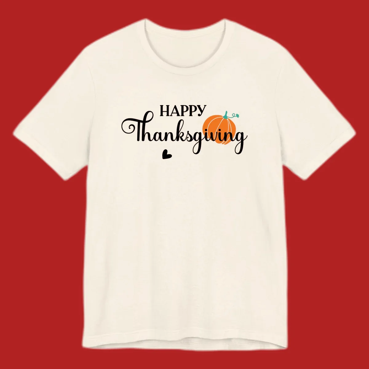 Happy Thanksgiving text with a pumpkin and heart illustration, thanksgiving-pumpkin-script.