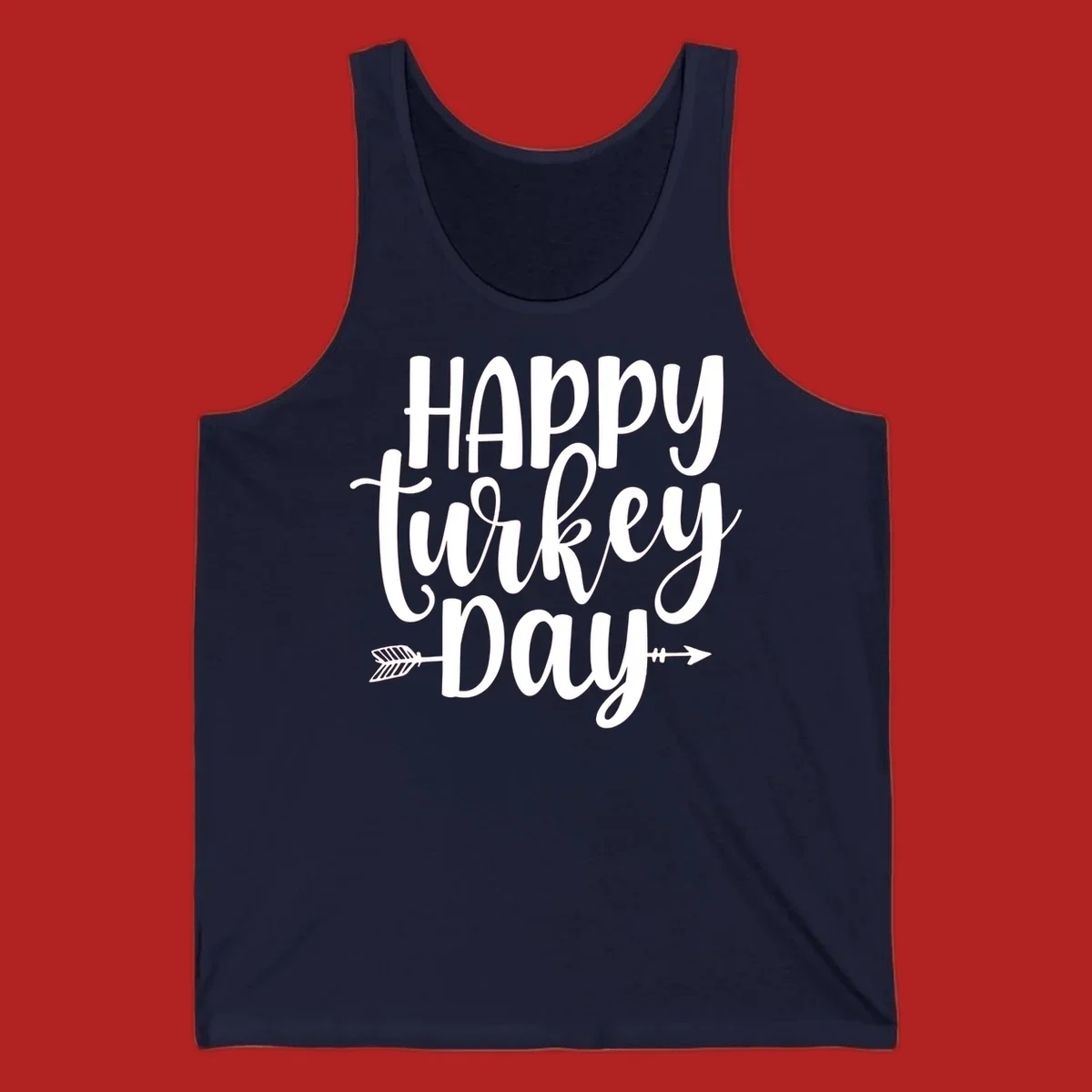 Happy Turkey Day text with arrow graphics, suitable for Thanksgiving.