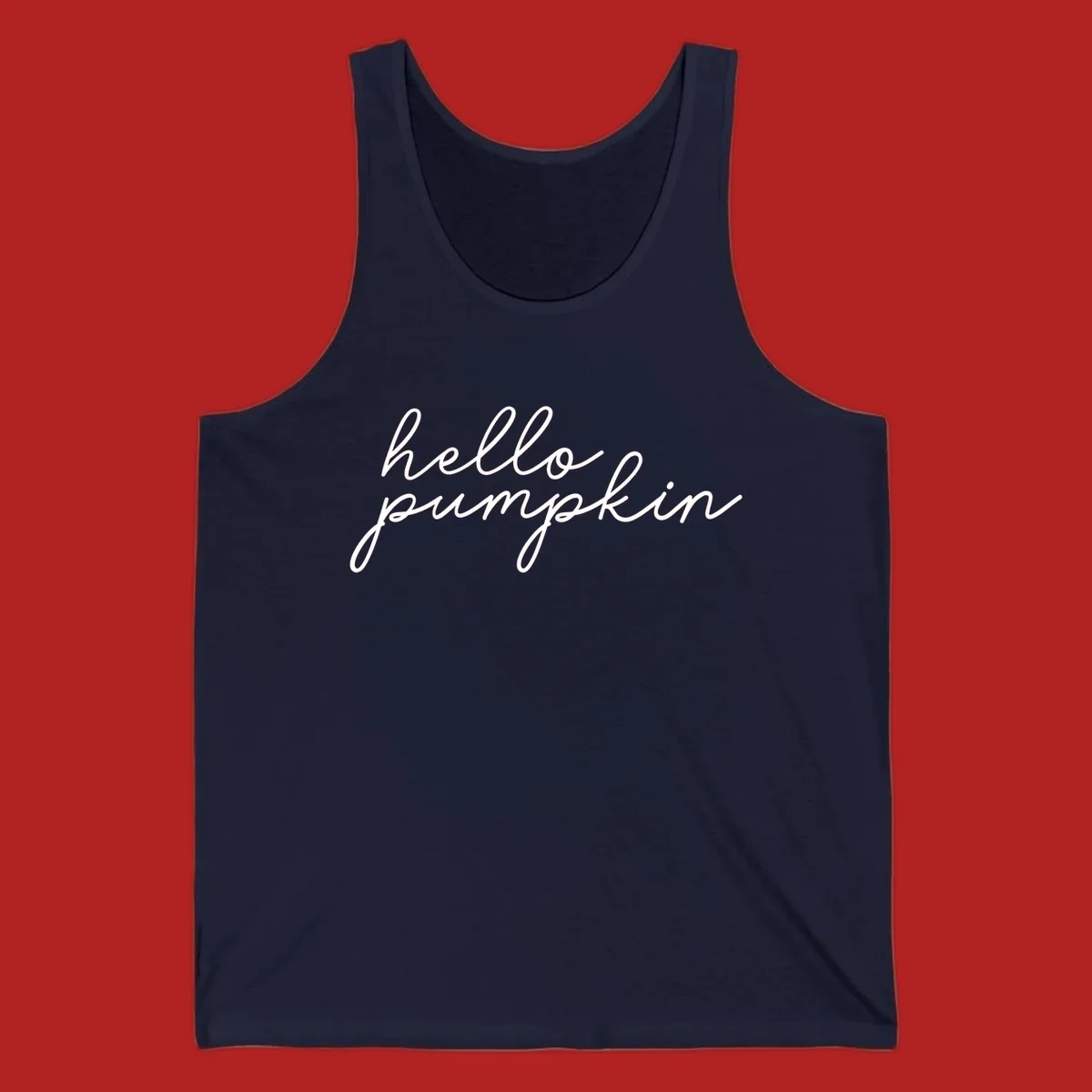 White script text reading 'hello pumpkin' on a black background.