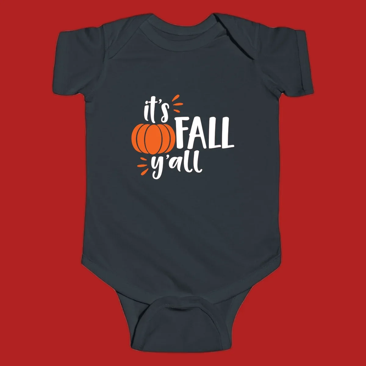 Fall y'all pumpkin graphic design with text and autumn accents.