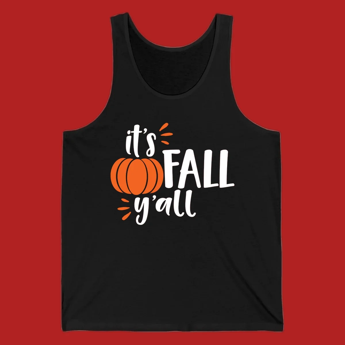 Fall y'all pumpkin graphic design with text and autumn accents.