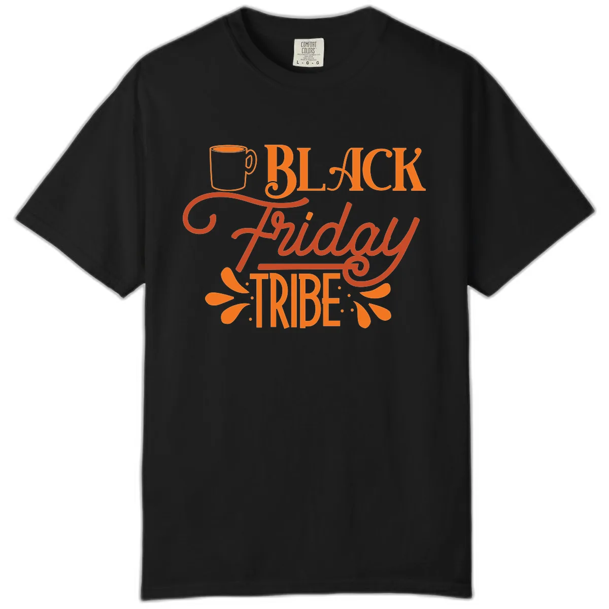 Black Friday Tribe Coffee Mug Design Comfort Color in Black