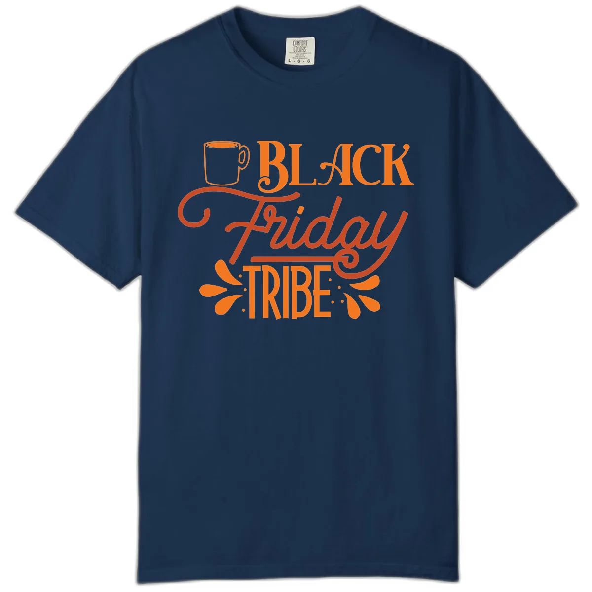 Black Friday Tribe Coffee Mug Design Comfort Color in Navy