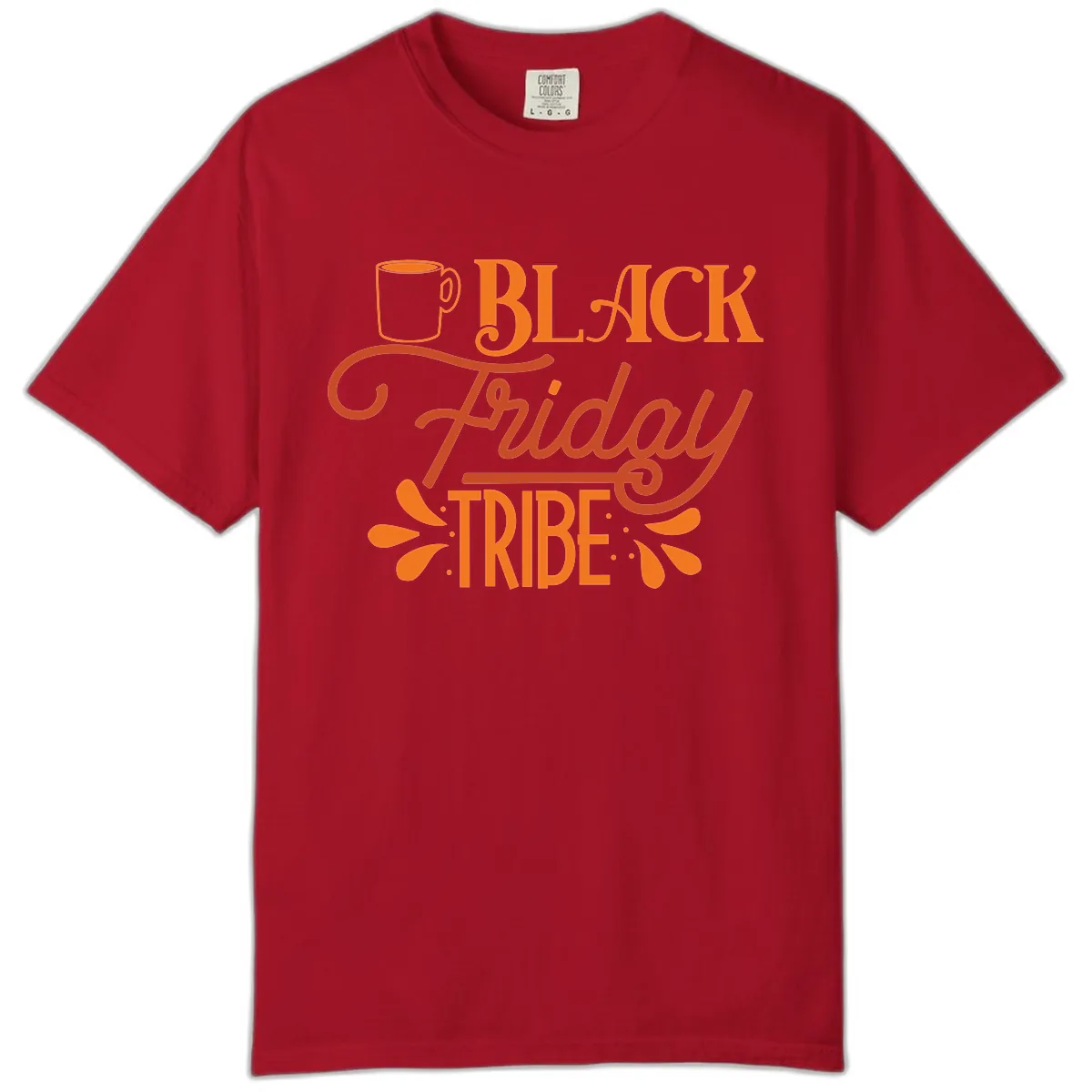 Black Friday Tribe Coffee Mug Design Comfort Color in Red