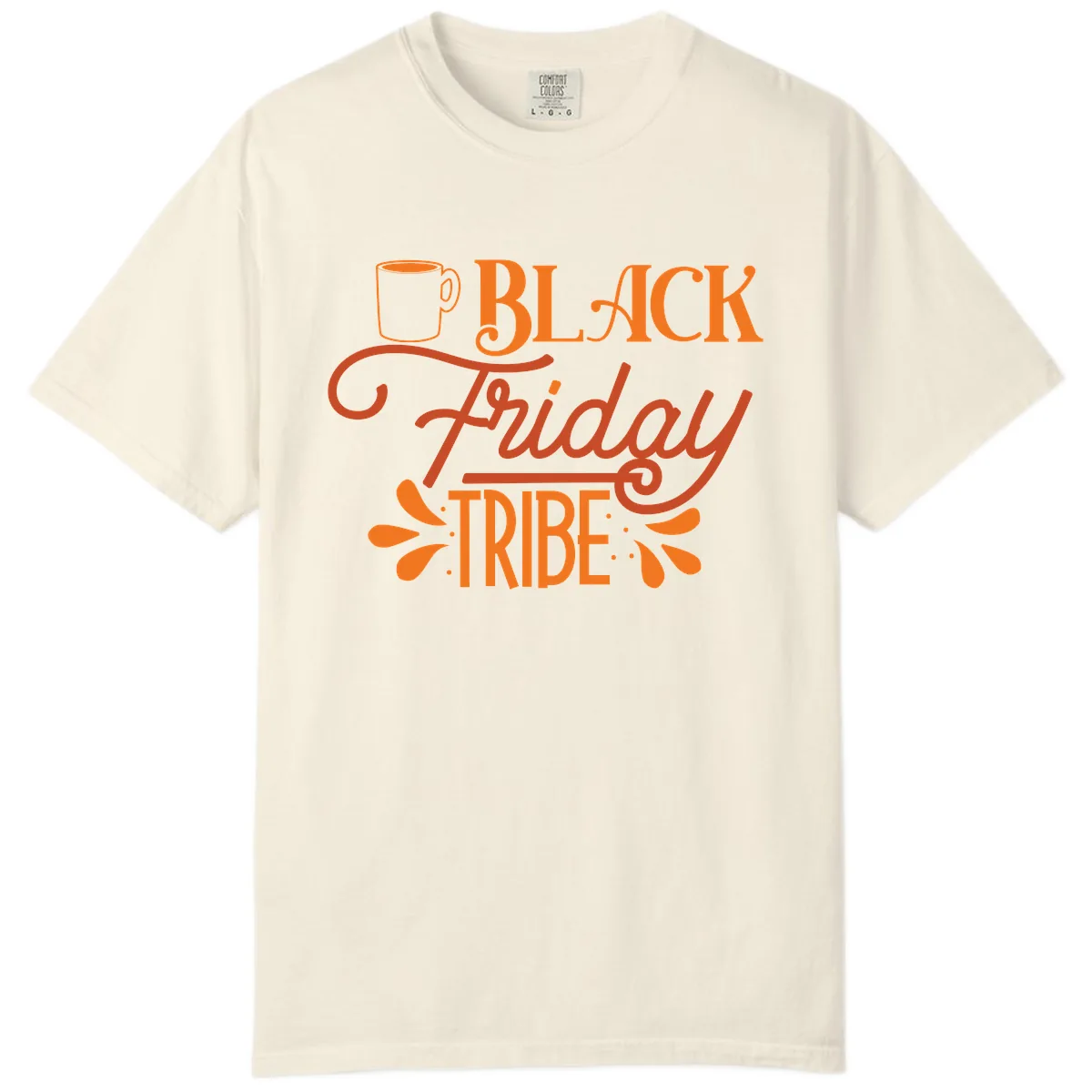 Black Friday Tribe Coffee Mug Design Comfort Color in Ivory