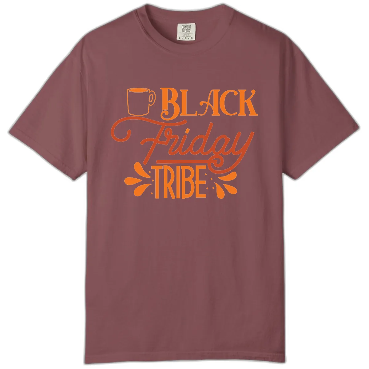 Black Friday Tribe Coffee Mug Design Comfort Color in Brick