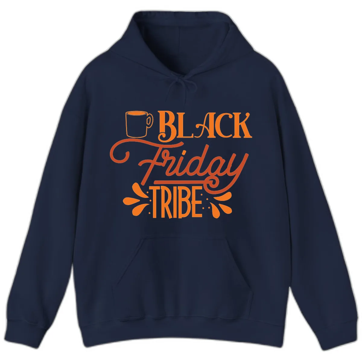Black Friday Tribe Coffee Mug Design Hoodie in Navy