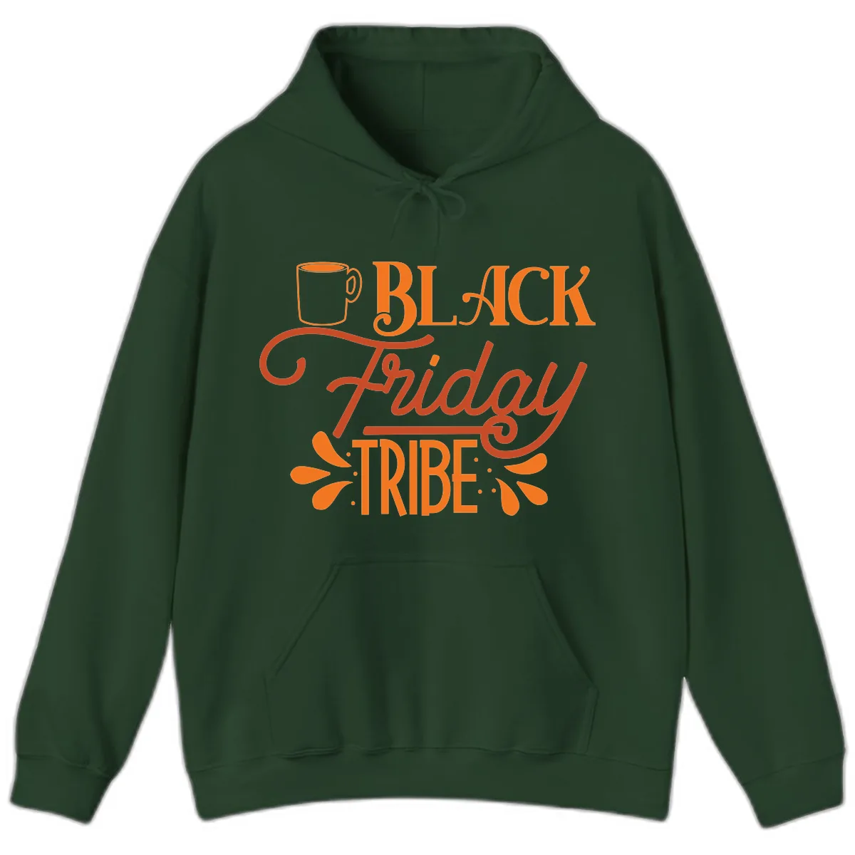 Black Friday Tribe Coffee Mug Design Hoodie in Forest Green