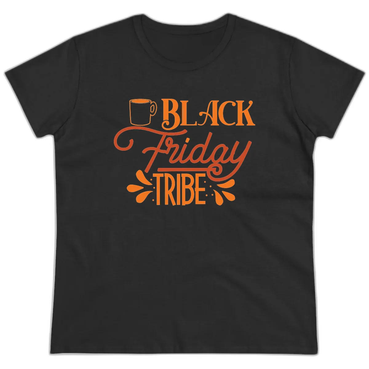 Black Friday Tribe Coffee Mug Design Ladies Tee in Black