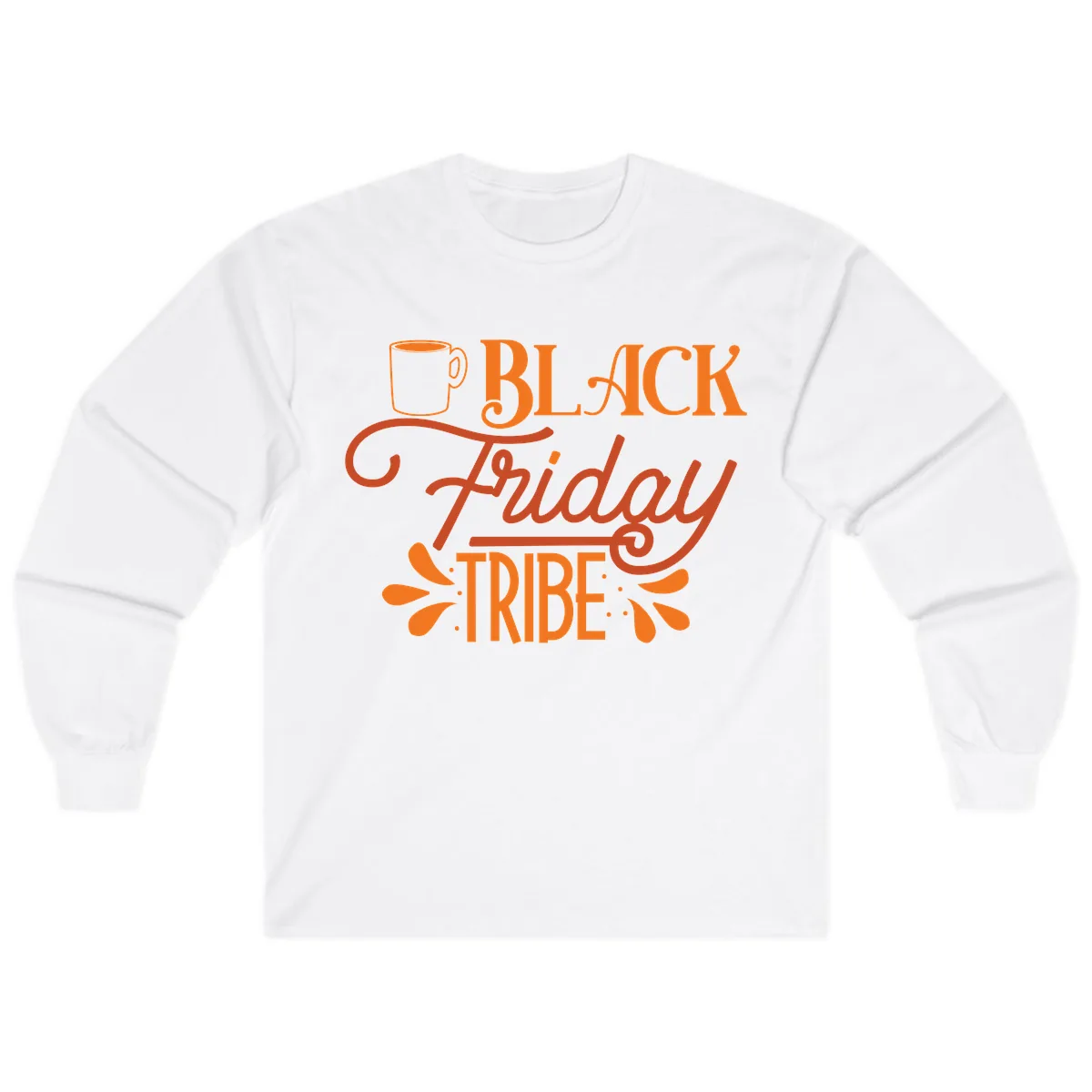 Black Friday Tribe Coffee Mug Design Long Sleeve in White