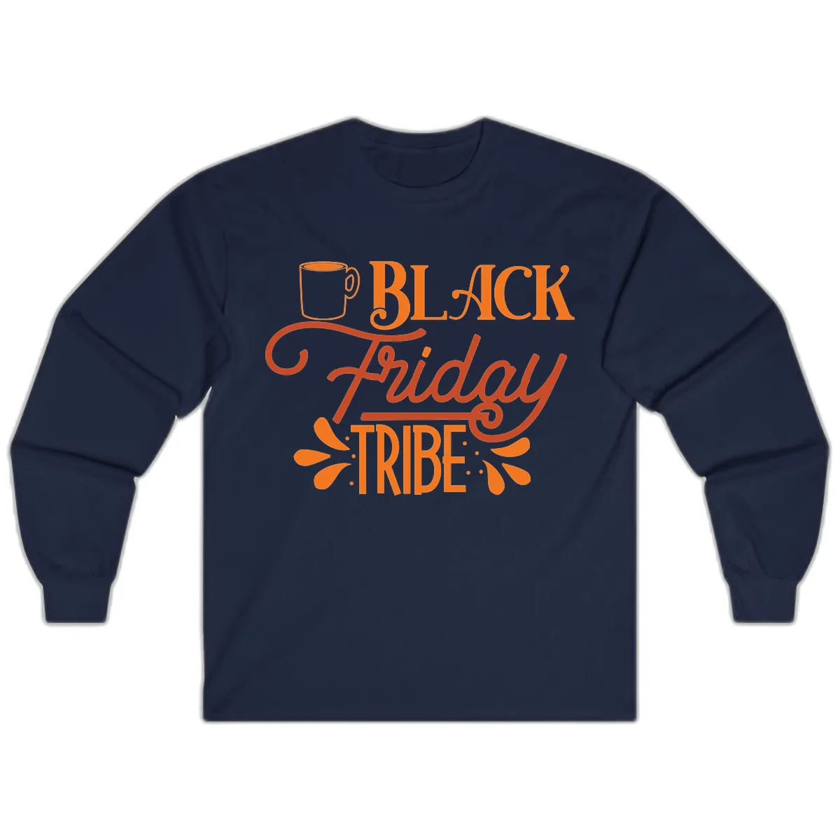 Black Friday Tribe Coffee Mug Design Long Sleeve in Navy