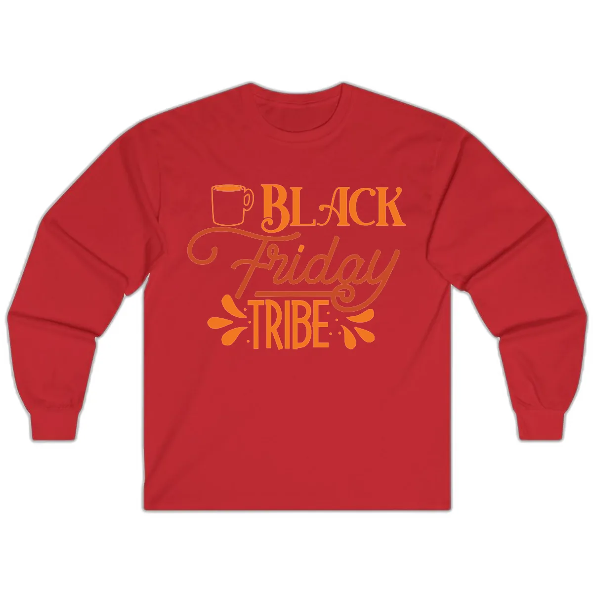 Black Friday Tribe Coffee Mug Design Long Sleeve in Red