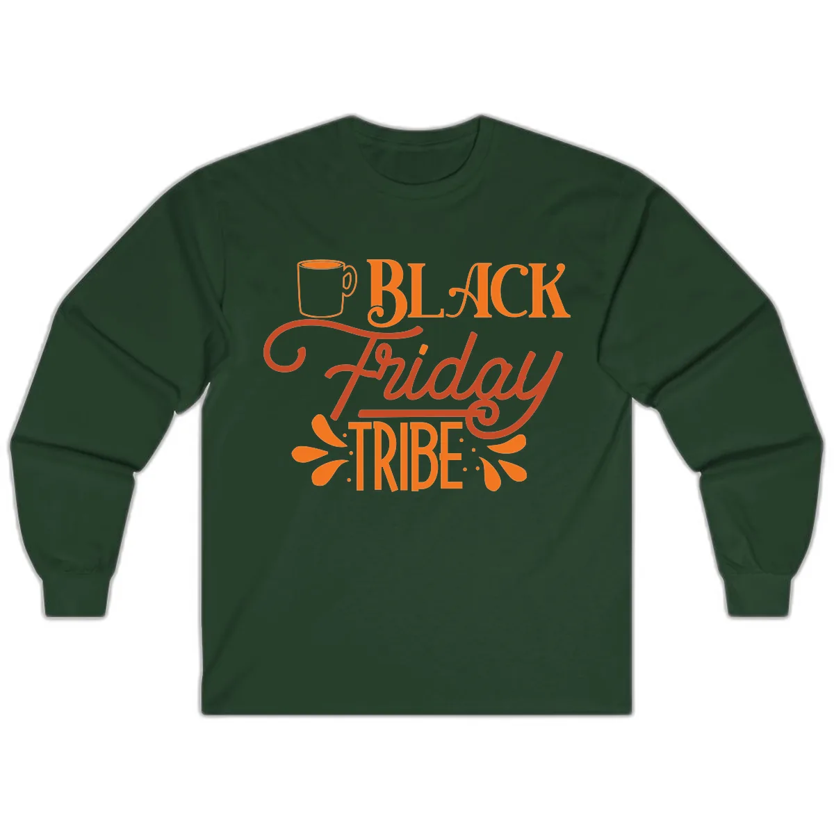 Black Friday Tribe Coffee Mug Design Long Sleeve in Forest Green