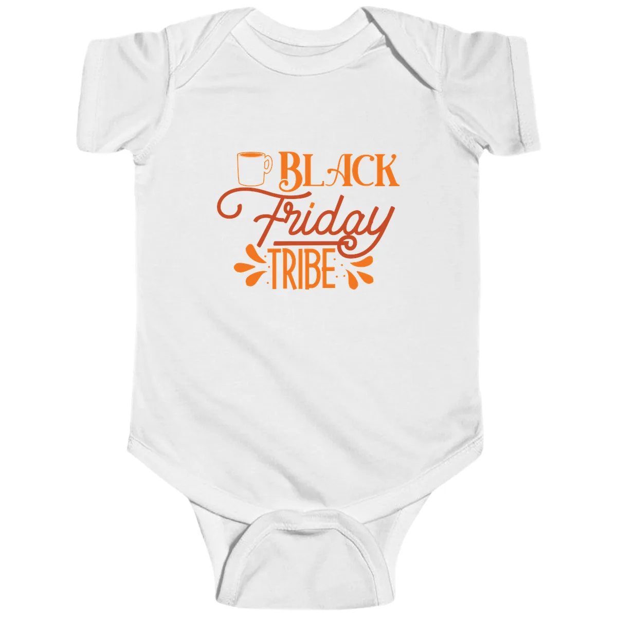 Black Friday Tribe Coffee Mug Design Baby Onesie in White