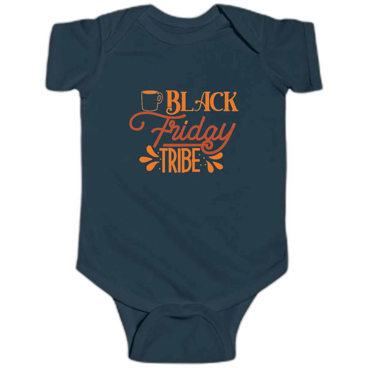 Black Friday Tribe Coffee Mug Design Baby Onesie in Navy