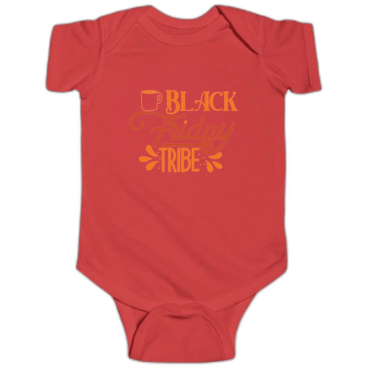 Black Friday Tribe Coffee Mug Design Baby Onesie in Red