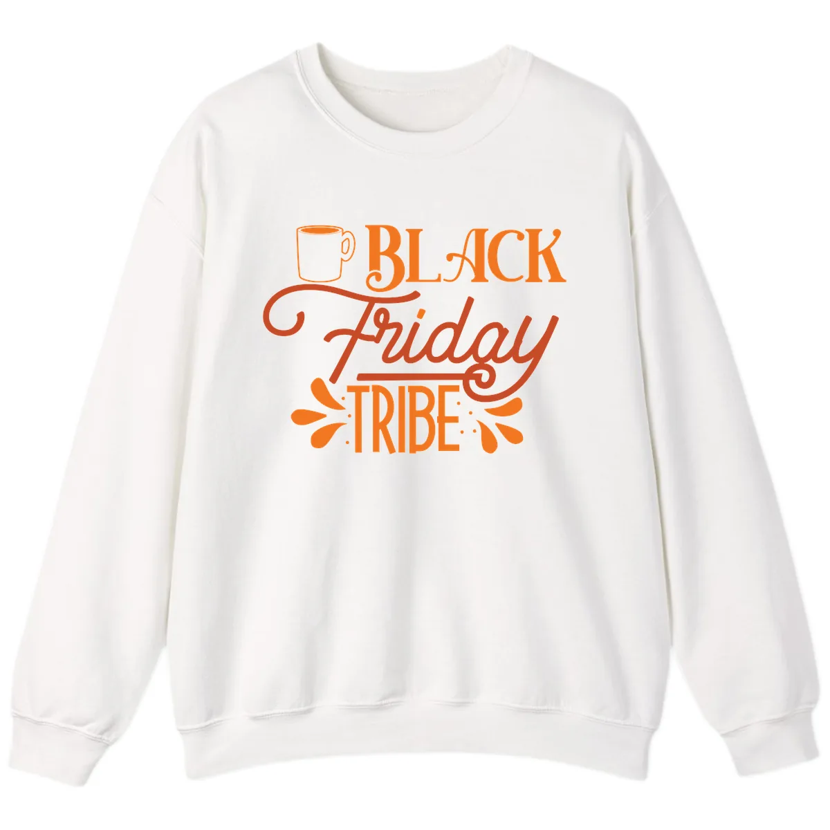 Black Friday Tribe Coffee Mug Design Sweatshirt in White