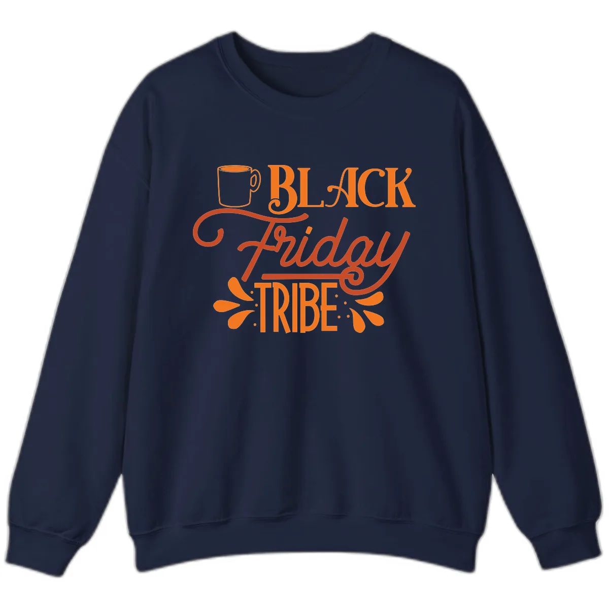 Black Friday Tribe Coffee Mug Design Sweatshirt in Navy